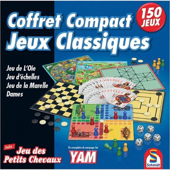 Schmidt 150 Classic Games in Compact Box French Version For Age 6+ New Sealed - Picture 3 of 15